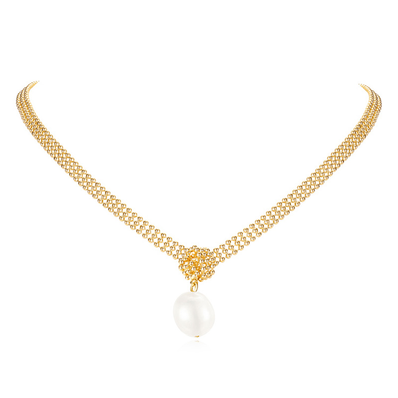 VIGG Sunrise Pearl Necklace -Vigg Jewelry