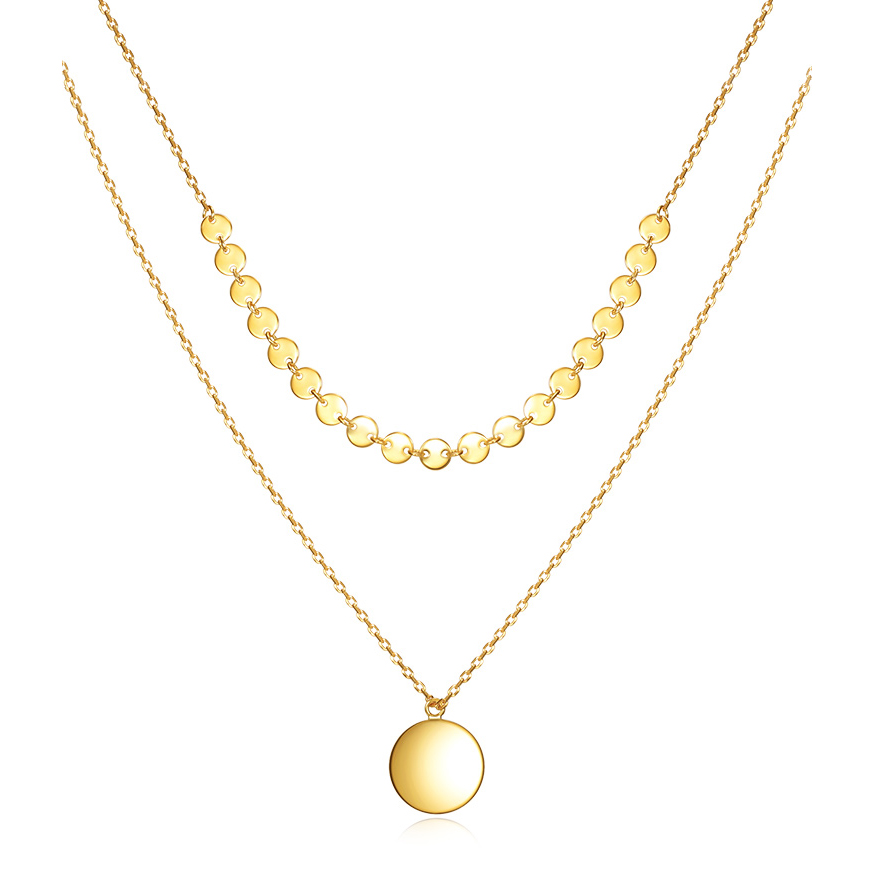 VIGG 18K Gold Plated Simple Multilayer Necklace-Vigg Jewelry