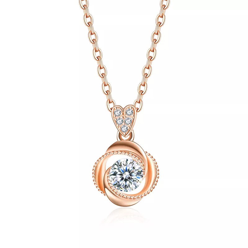 Rose pendant Necklace-Vigg Jewelry