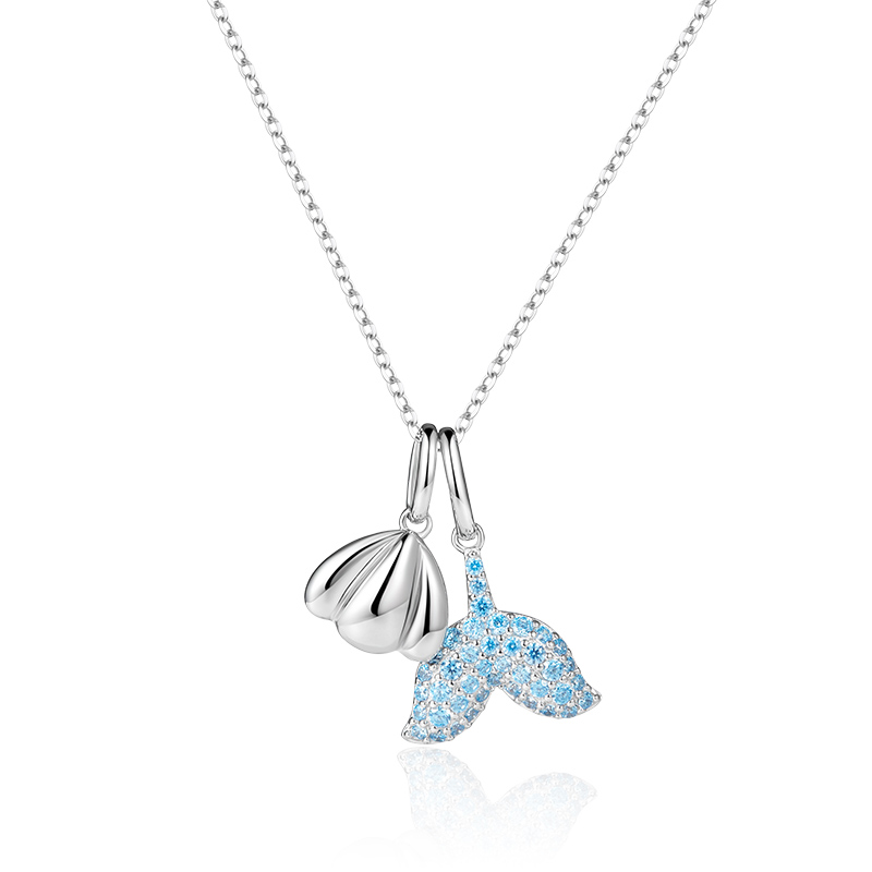 VIGG Shell Mermaid Tail Necklace-Vigg Jewelry