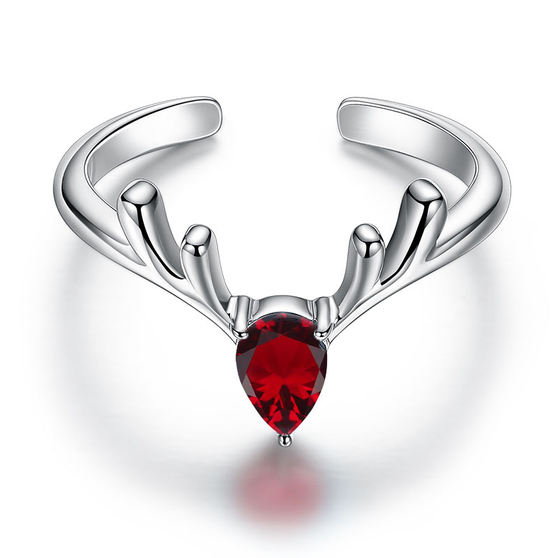 Elf Deer Antler Birthstone Ring-Vigg Jewelry