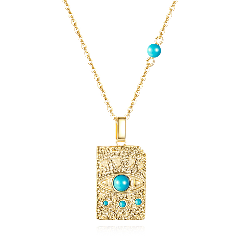 Isyou "Evil Eye" Turquoise Necklace-Vigg Jewelry