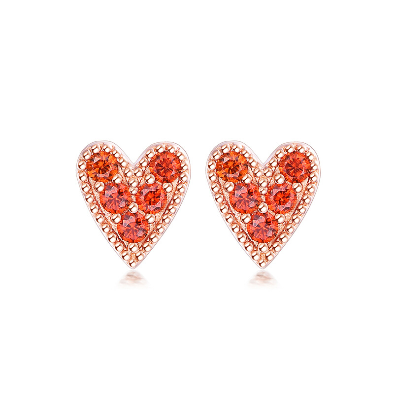 Flipped Heart Earrings-Vigg Jewelry