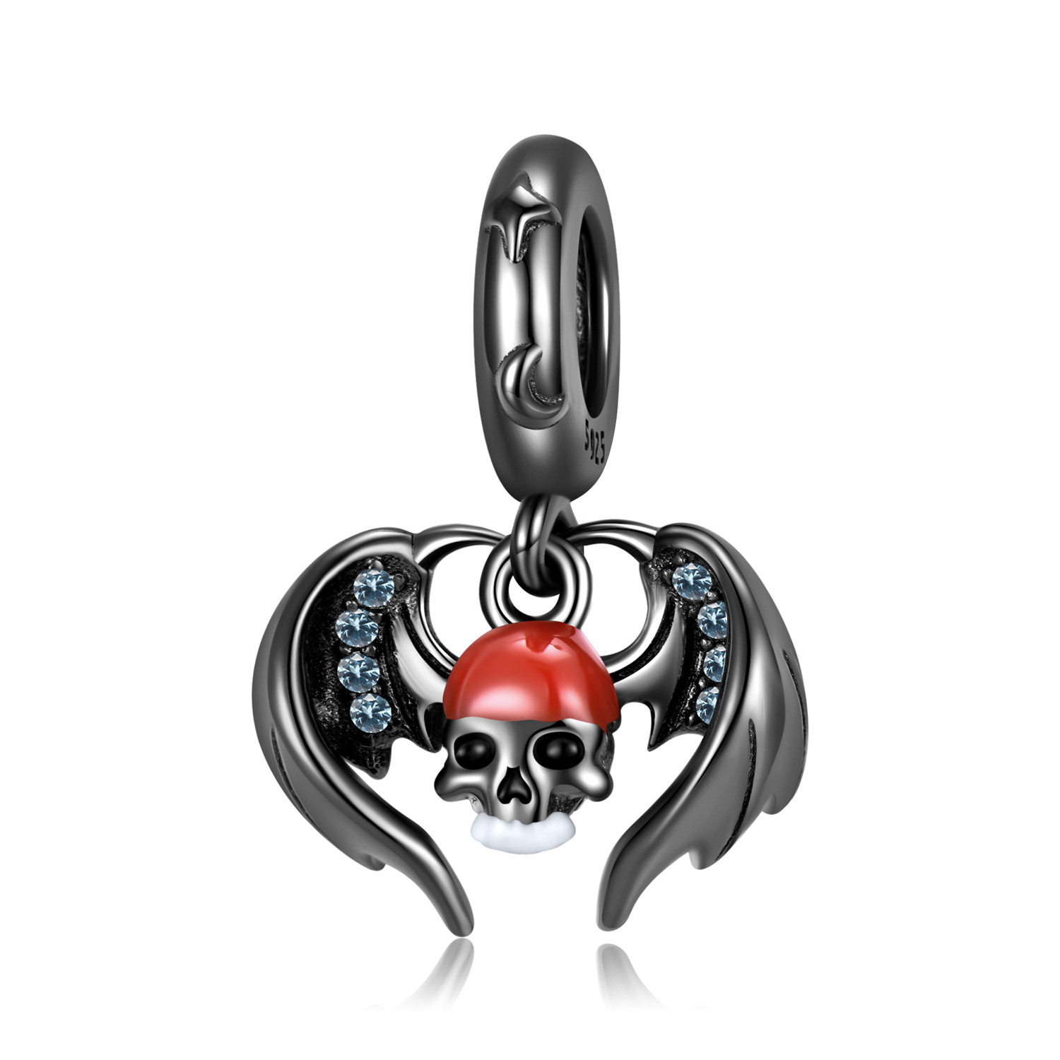 Winged Skull Pendant Bracelet-Vigg Jewelry