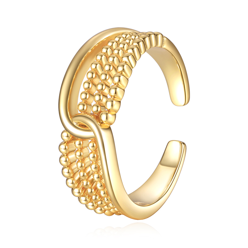 VIGG 18K Gold Plated Pisces Adjustable Ring-Vigg Jewelry