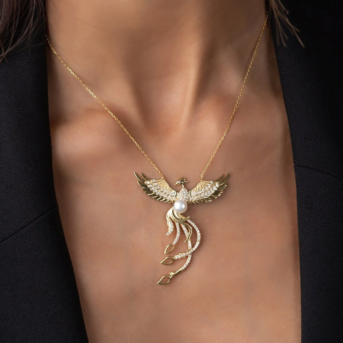 Rise of the FireBird Phoenix Necklace-Vigg Jewelry