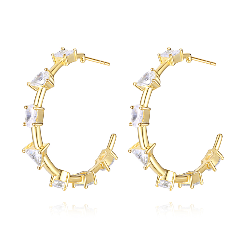 18K Gold Plated Sunset Earrings-Vigg Jewelry