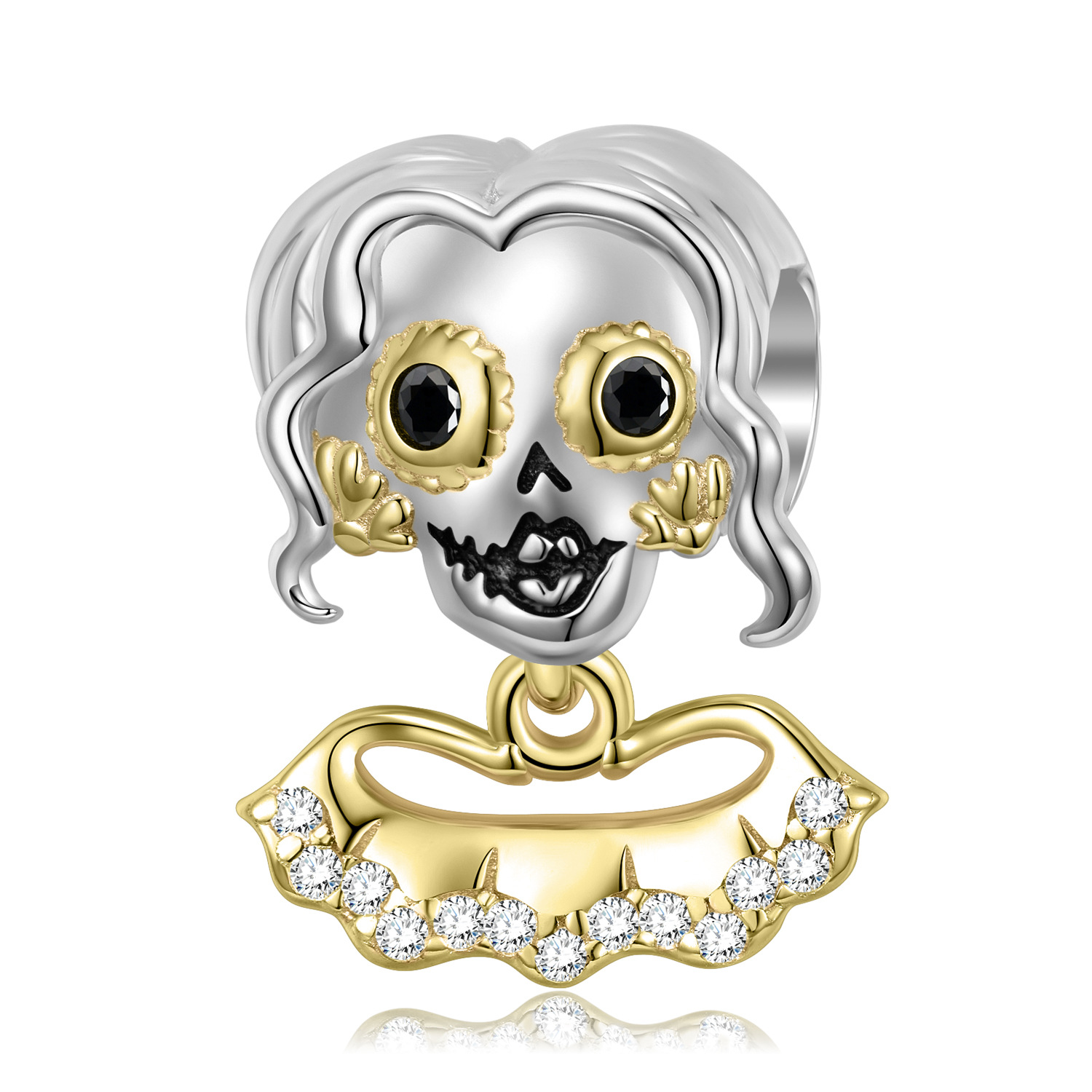 Skull Lady Charm Bracelet-Vigg Jewelry