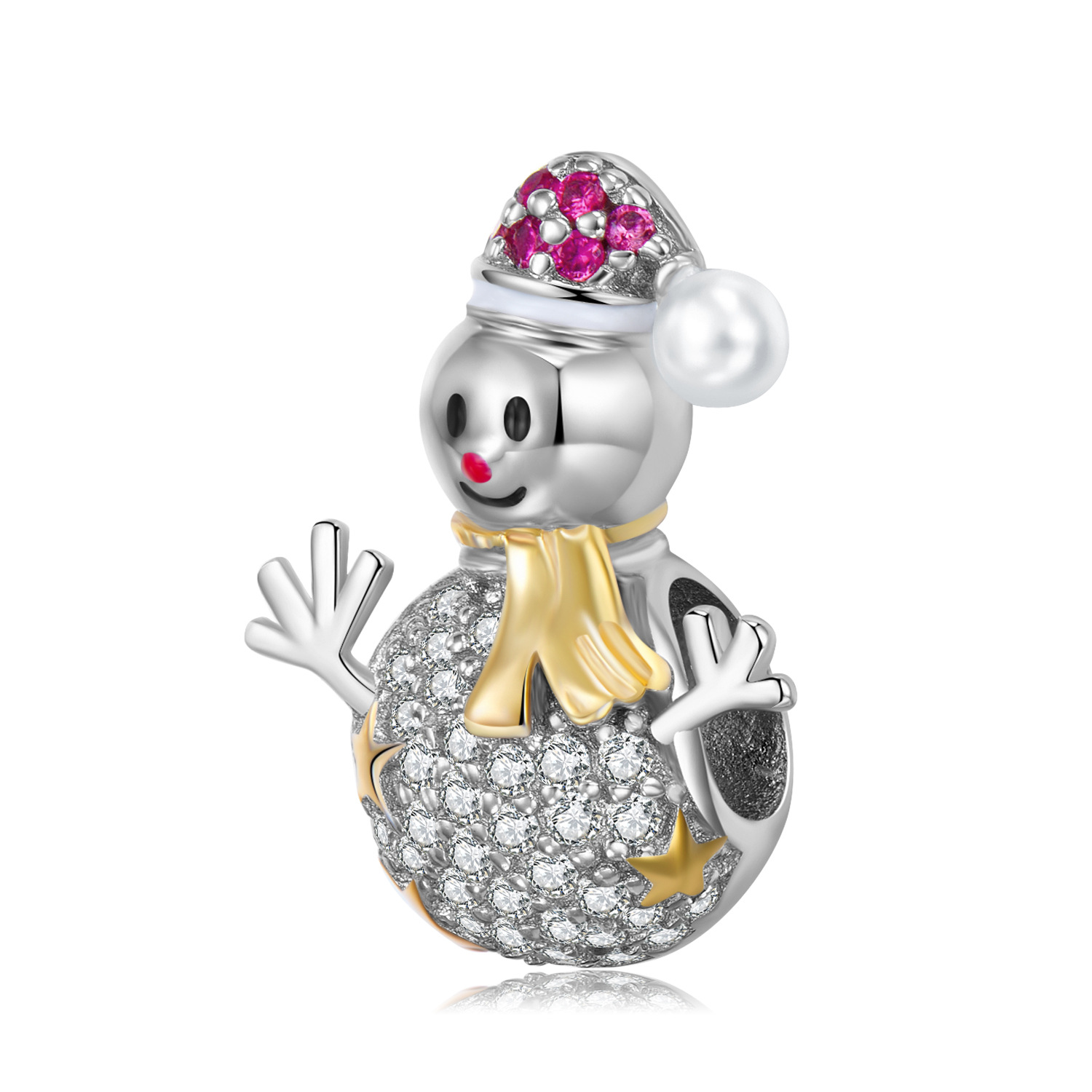 Christmas Snowman Charm Bracelet-Vigg Jewelry