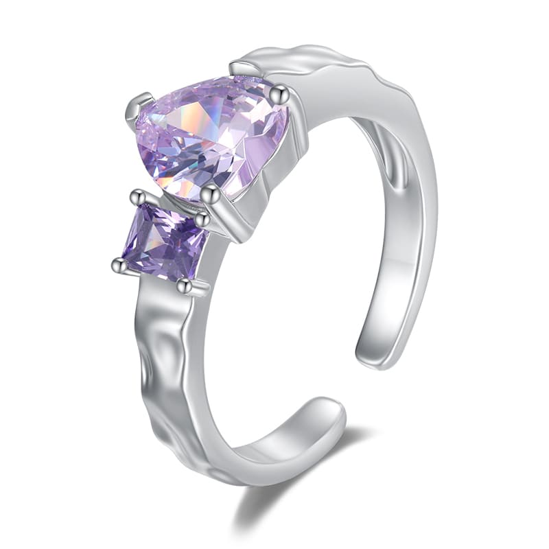 VIGG Lava Purple Zirconium Ring-Vigg Jewelry