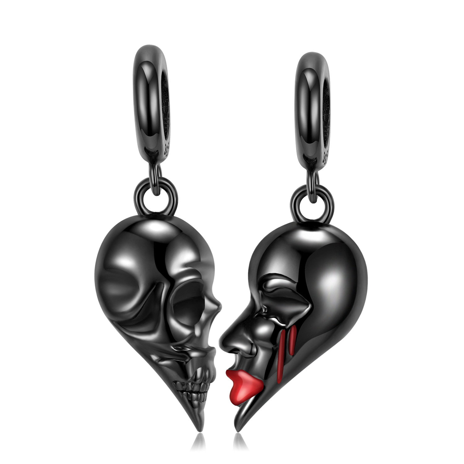 Mr. and Mrs. Skull Pendant Bracelet-Vigg Jewelry