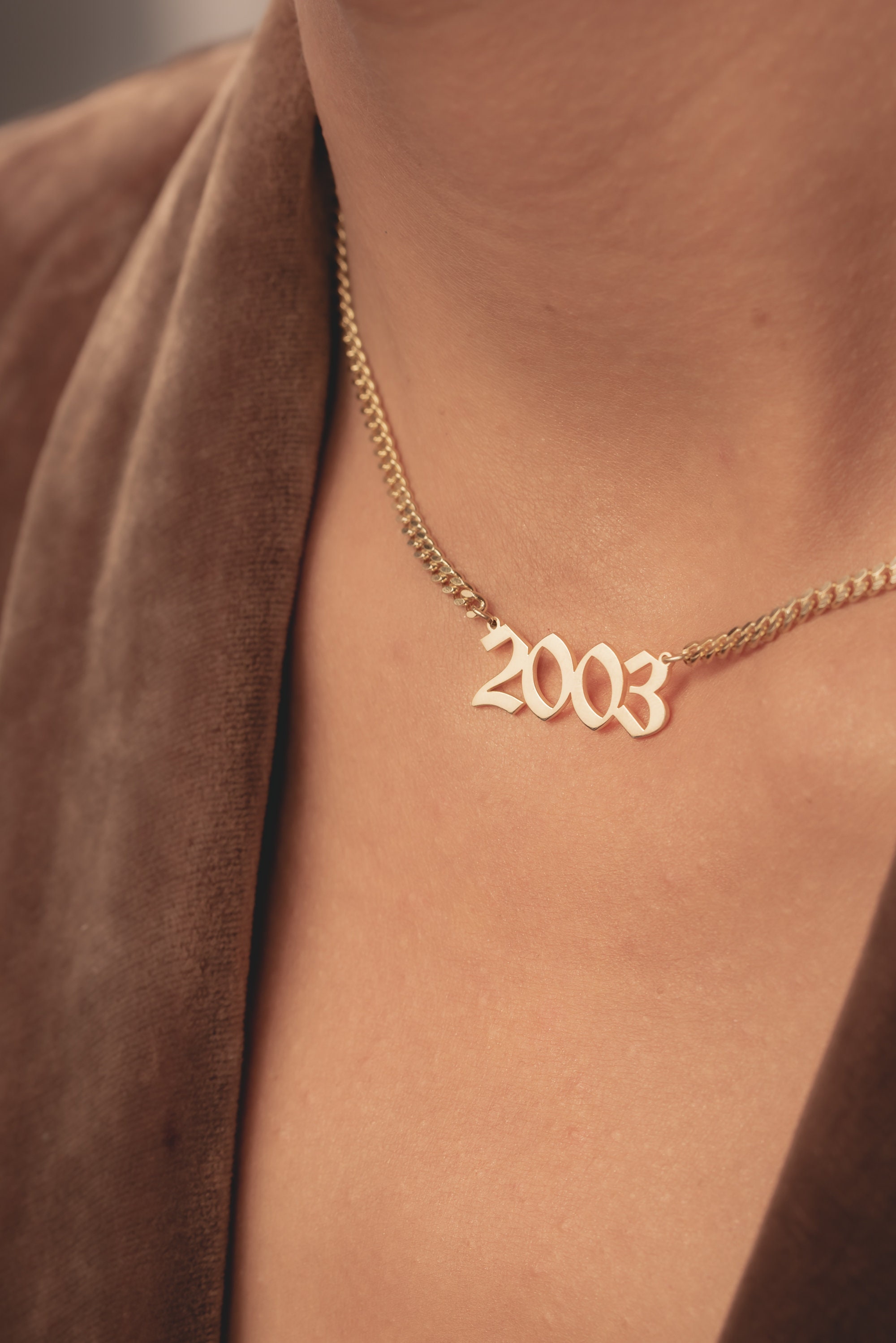 Custom Year Necklace - Commemorate This Special Year-Vigg Jewelry