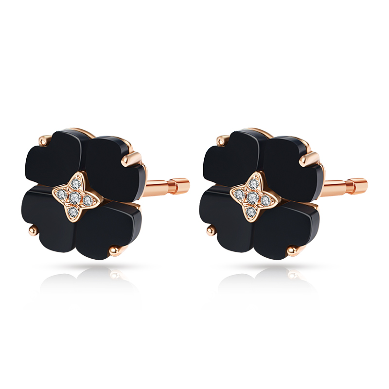 VIGG Star Four-leaf Clover Earrings-Vigg Jewelry