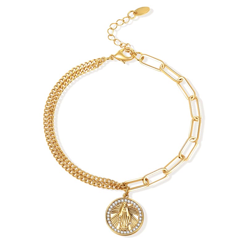 VIGG 18K Gold Plated Sun Godness Bracelet-Vigg Jewelry