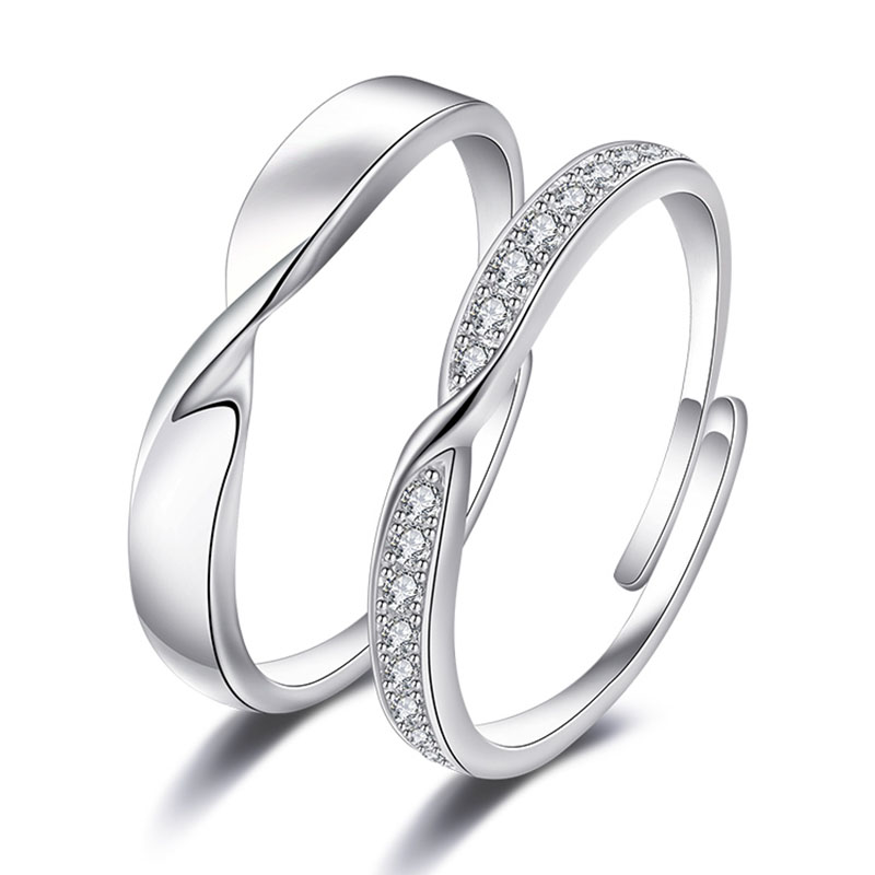 VIGG Mobius Couple Ring - Adjustable-Vigg Jewelry