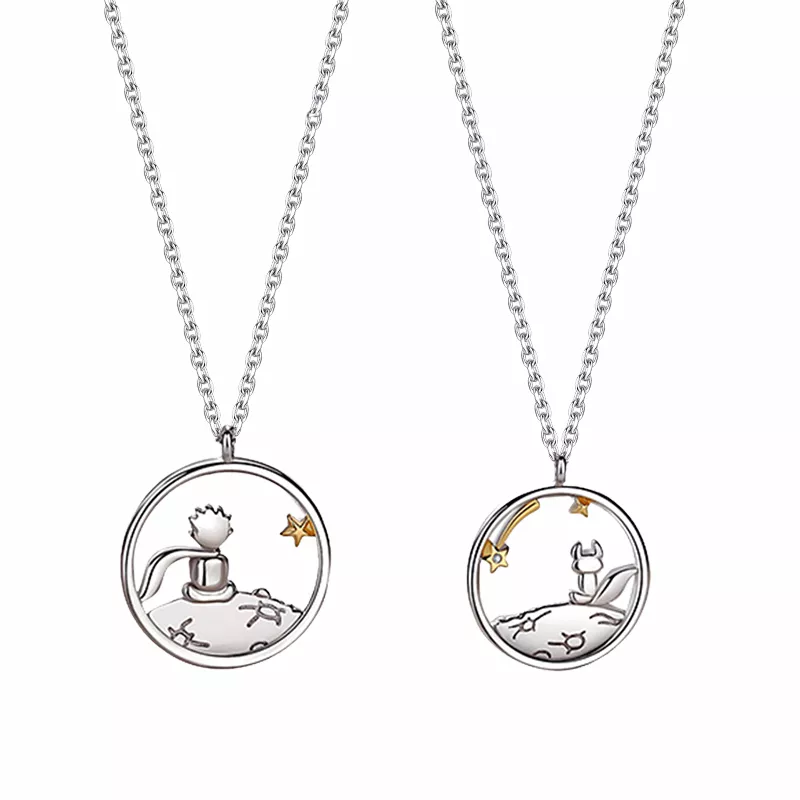 Little Prince And Fox Jewelry Set (Necklace, Ring, Bracelet)-Vigg Jewelry