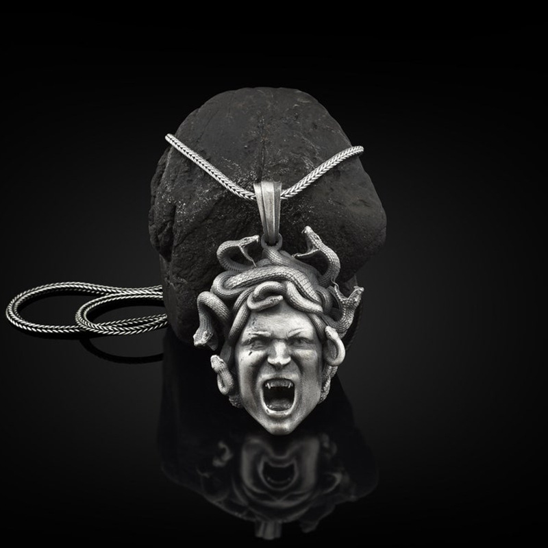Mythical Character Medusa Necklace-Vigg Jewelry