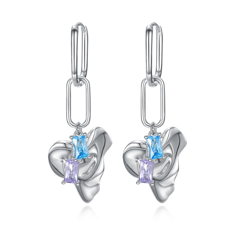 VIGG Heart-Shaped Irregular Earrings-Vigg Jewelry