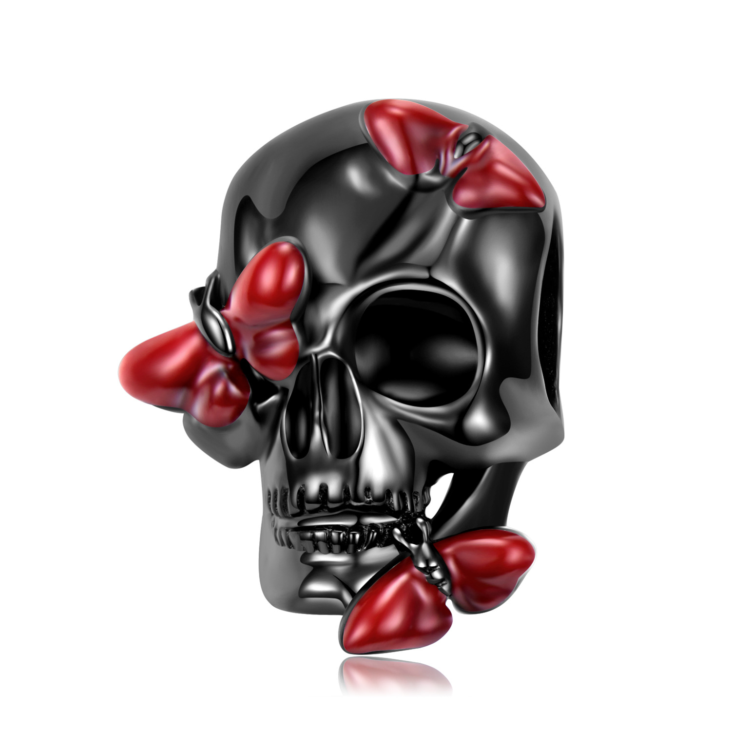 Strange Red Butterfly Skull Charm Bracelet-Vigg Jewelry