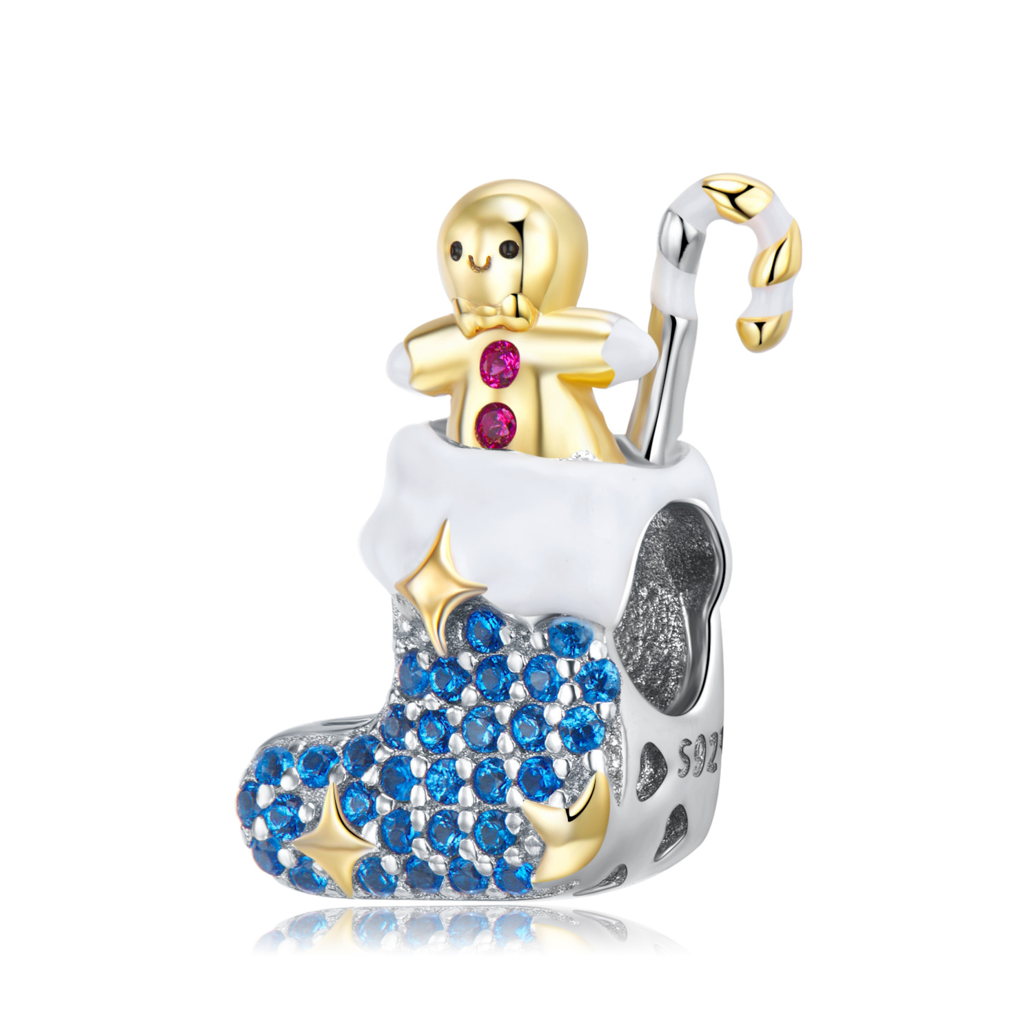 Blue Gift Sock Charm Bracelet-Vigg Jewelry