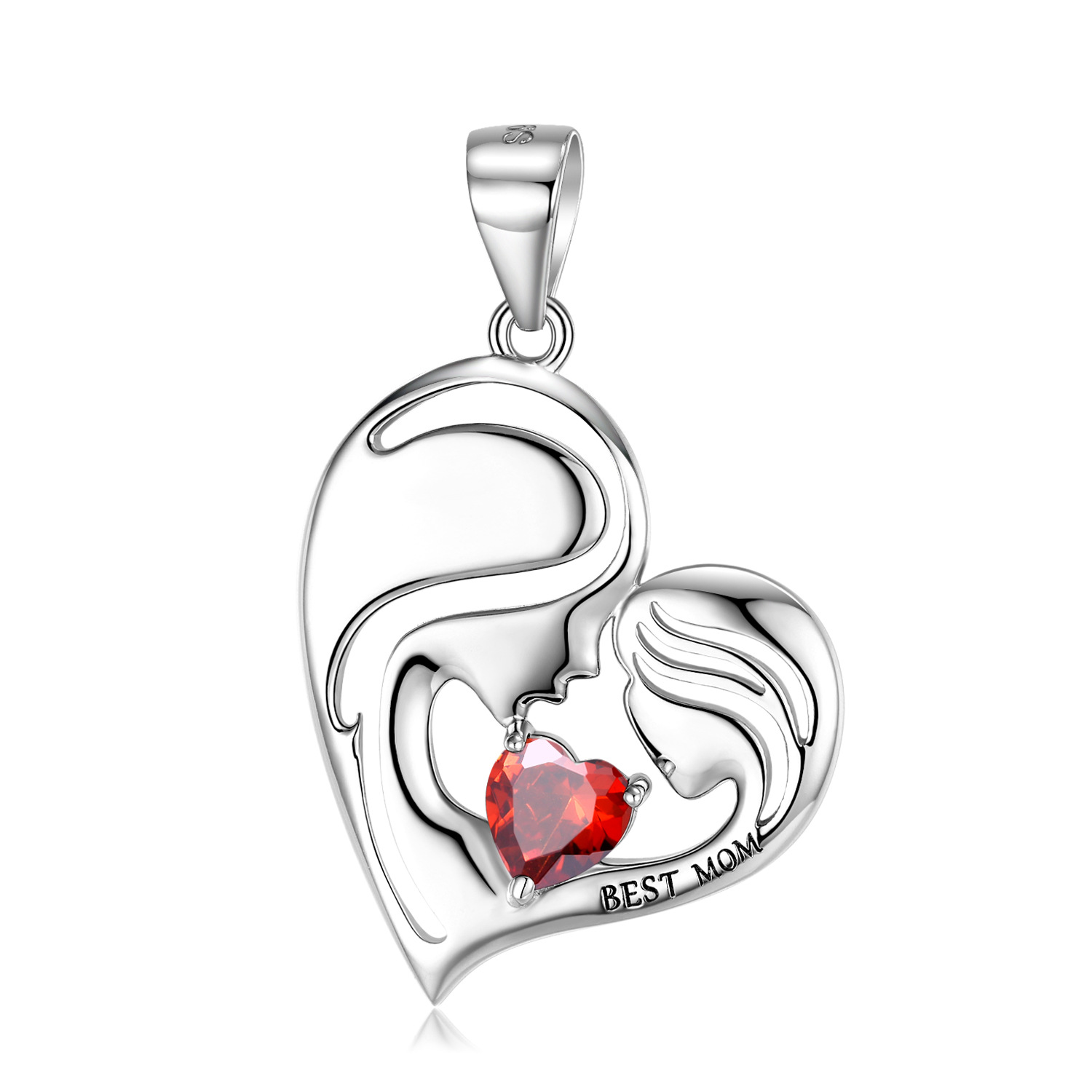 Interdependence Heart Birthstone Necklace-Vigg Jewelry