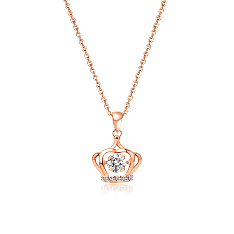 VIGG S925 Queen Crown Necklace-Vigg Jewelry