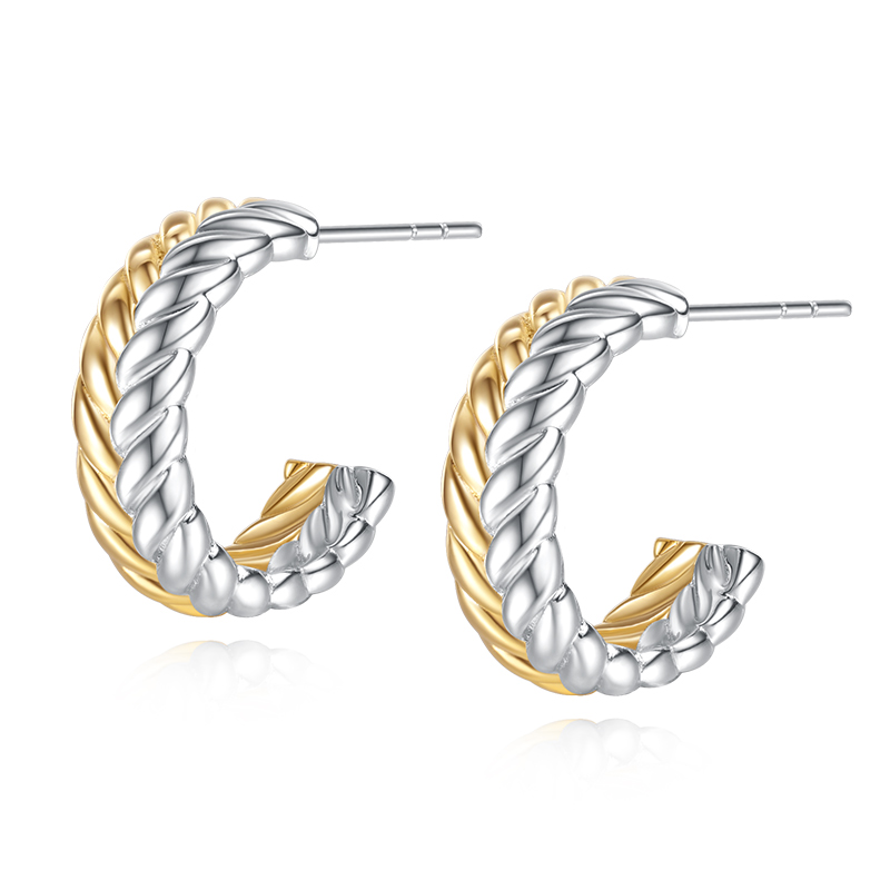 VIGG 18K Gold Plated Ear of Wheat Earrings-Vigg Jewelry