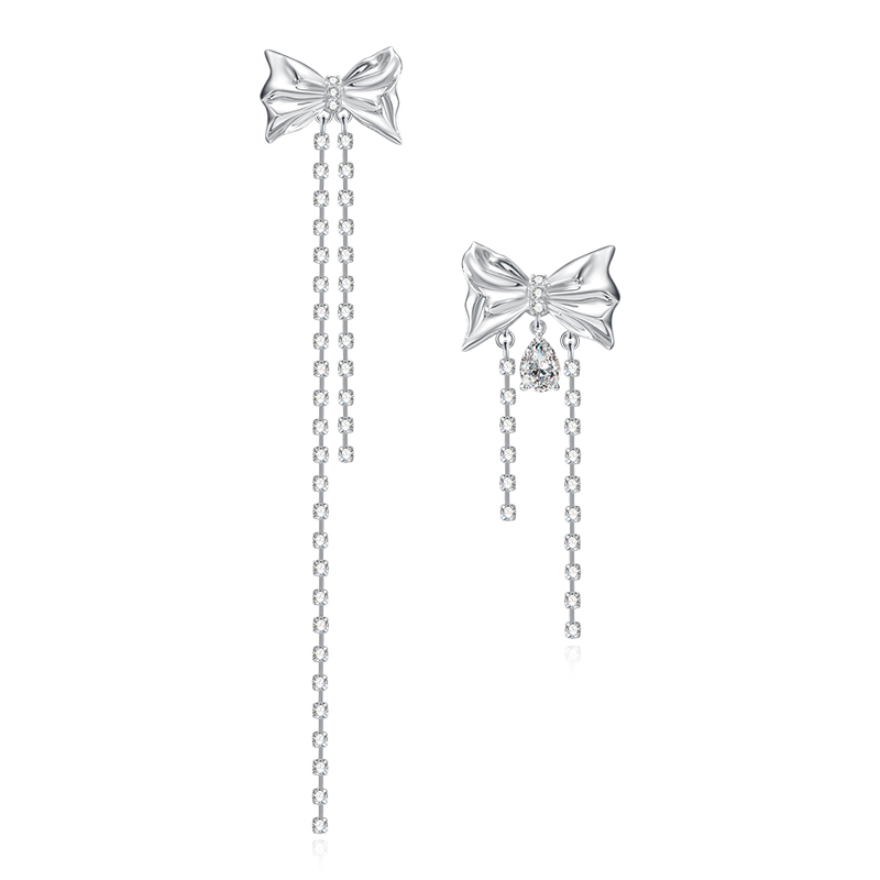 VIGG 925 Sterling Silver Bow Butterfly Earrings-Vigg Jewelry