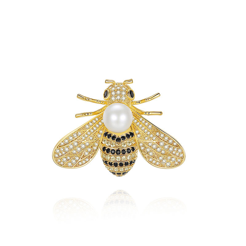 VIGG Pearl Bee Brooch-Vigg Jewelry