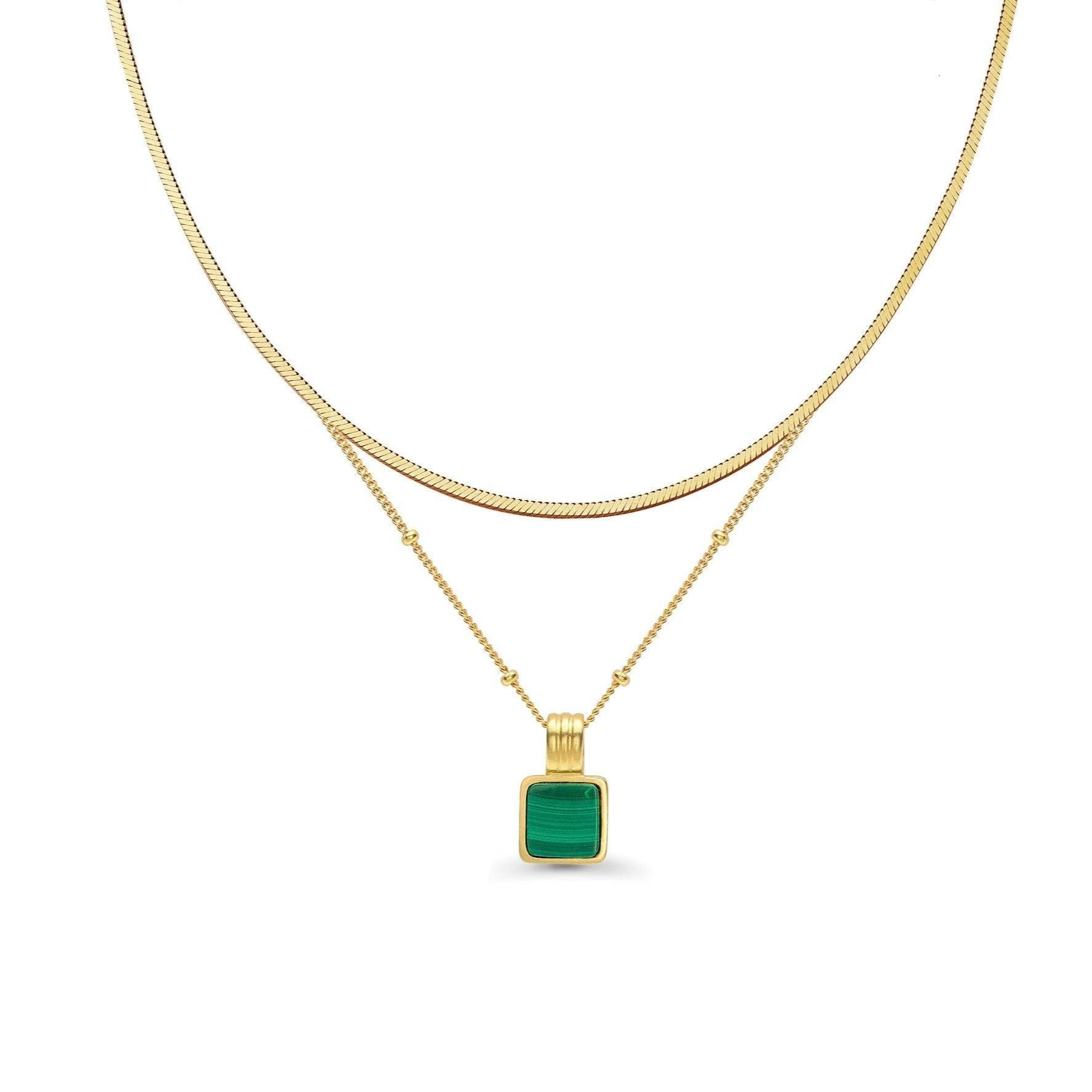 Lucy Williams Square Charm Necklace Set 