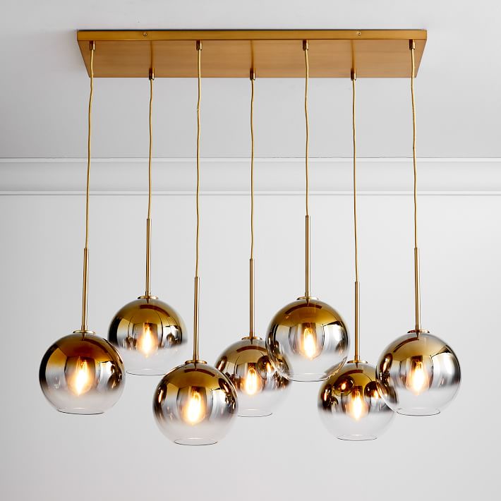 metallic ombre chandelier