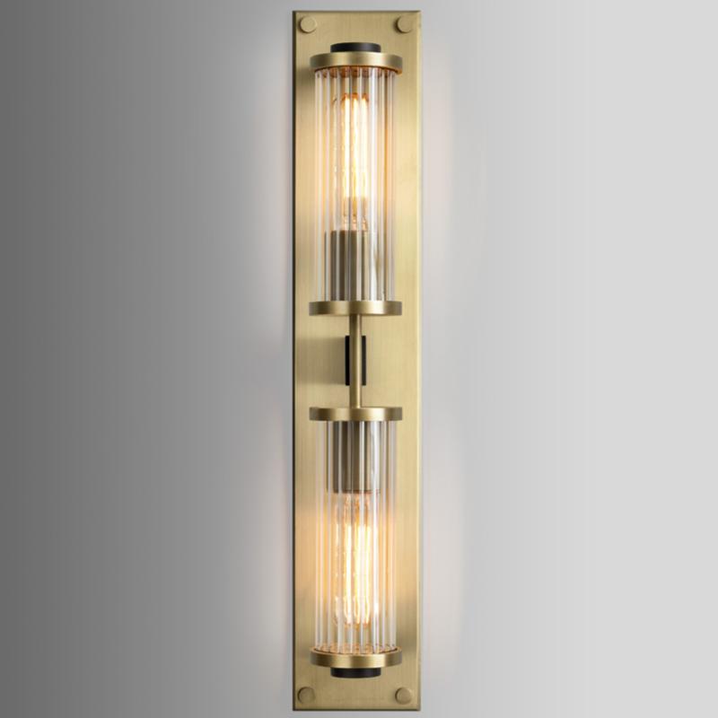 brass linear wall sconce