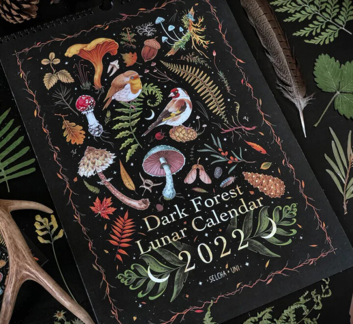 Dark Forest Lunar Calendar 2022 BUY 2 FREE SHIPPING JEOSC Dark Forest Lunar Calendar 2022 BUY 2 FREE SHIPPING JEOSC