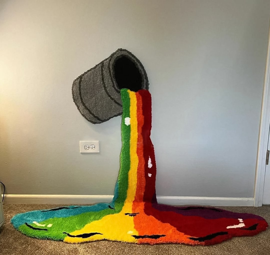 Rainbow 3D three-dimensional creative carpet wall hangings