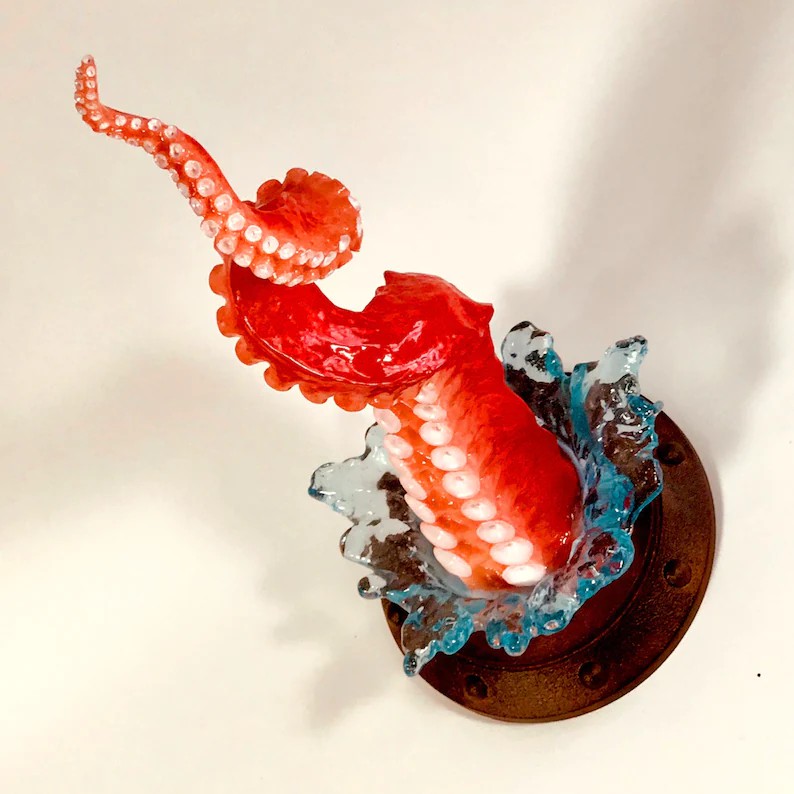 Octopus tentacle sculpture, Nautical art object【BUY 2 FREE SHIPPING】