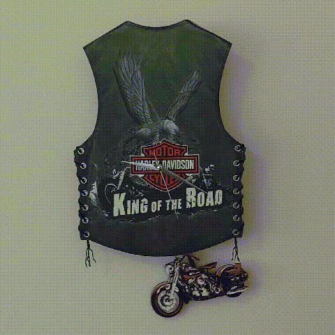 Harley Vest Wall Clock (Gifts for Bikers)