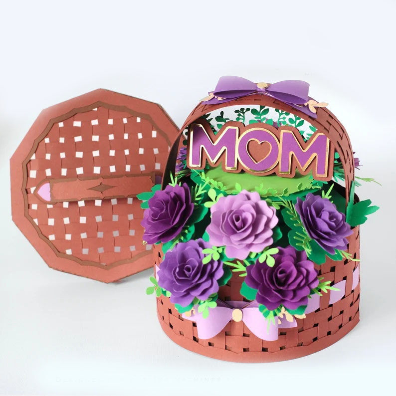 MOTHERS DAY GIFT💐FLOWER BASKET CARD