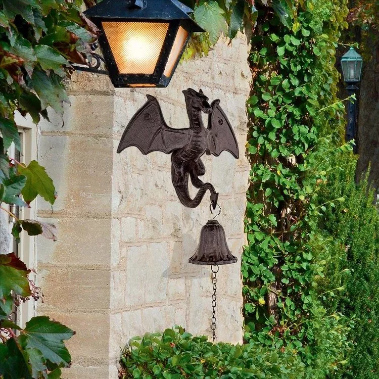 CASTLE DRAGON GOTHIC IRON BELL
