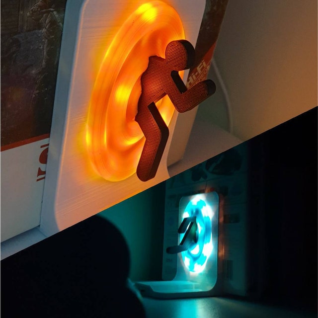 Pair of LED Light Up Portal Bookends (Portal 2) 