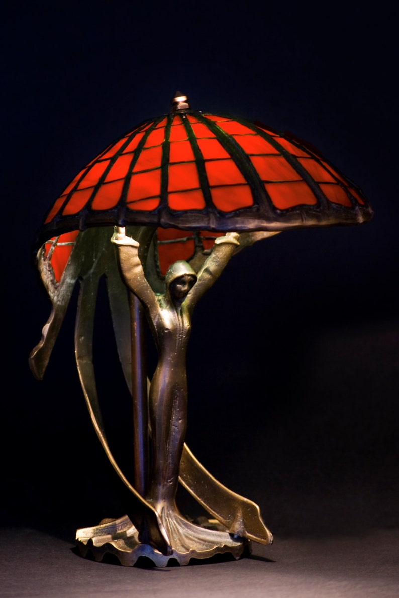 Flying Lady Art Nouveau Lamp
