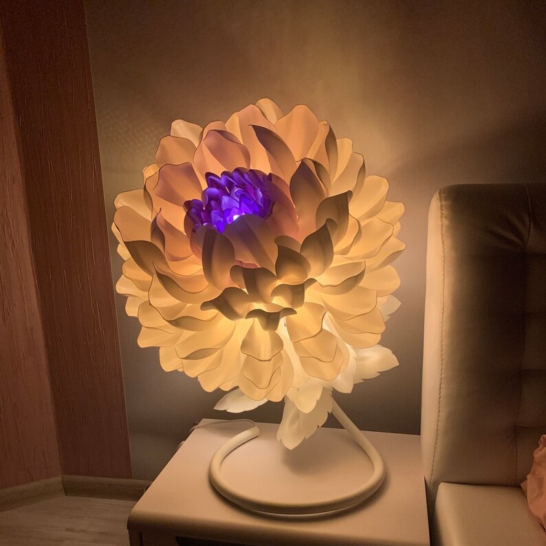 Yoga Meditation Decorative Desk Lamp Flower Night Light