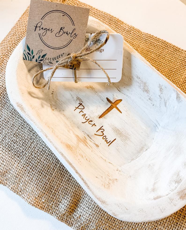 Prayer Bowl Dough Bowl Cross religious gifts【BUY 2 FREE SHIPPING】
