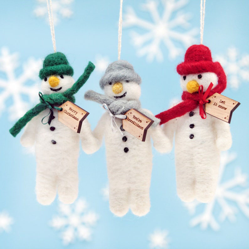  Felt Snowman ChristmasTree Decoration