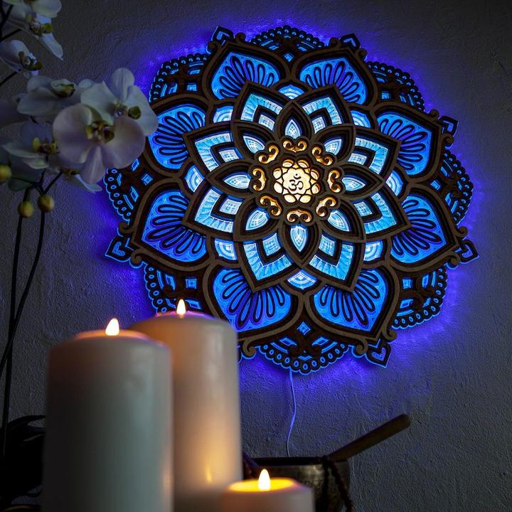 Mandala Yoga Room Night Light LED