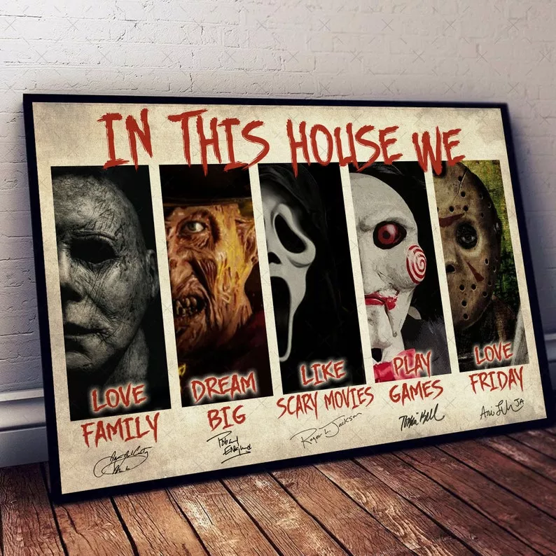 HORROR MOVIE POSTER/ CANVAS WALL ART