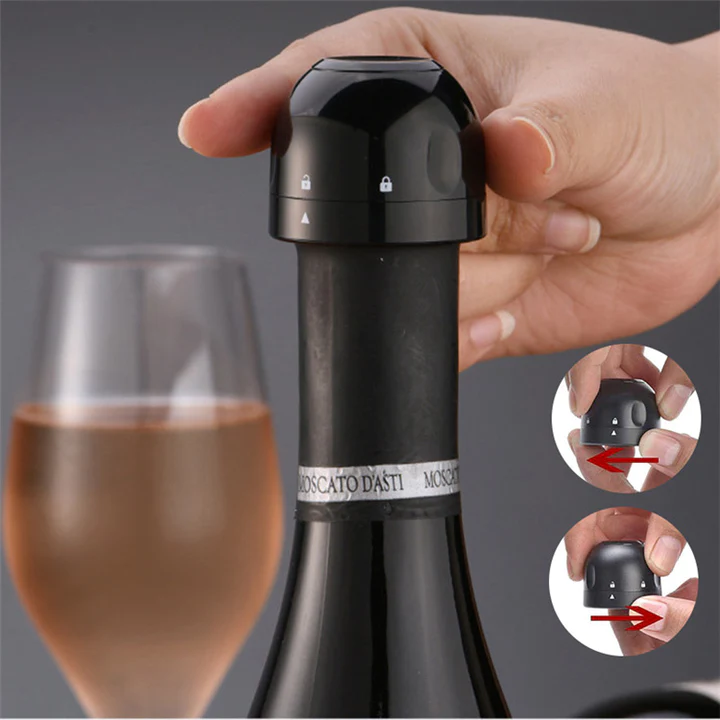 SILICONE SEALED CHAMPAGNE BOTTLE STOPPER