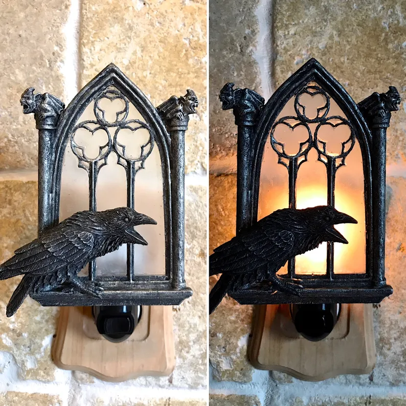 Raven and Window Nightlight