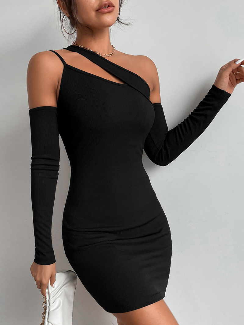 solid color bodycon dress