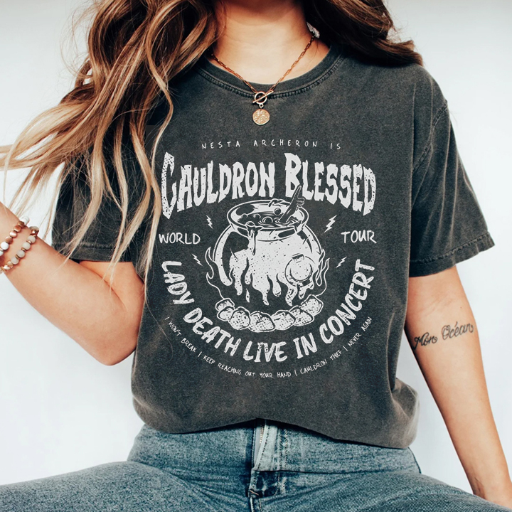 Cauldron Blessed Lady Death Band T-shirt