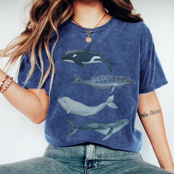 Retro Whale Crewneck, Orca T-Shirt